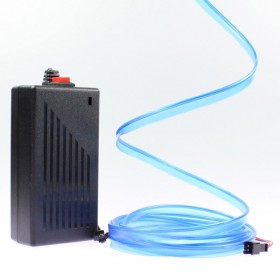 Cable luminoso collar azul 2m con transformador 220V + intermitente