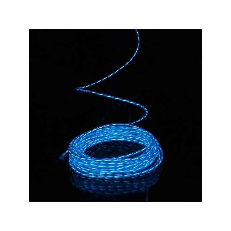 Kit cable luminoso pilas animadas azules 2m