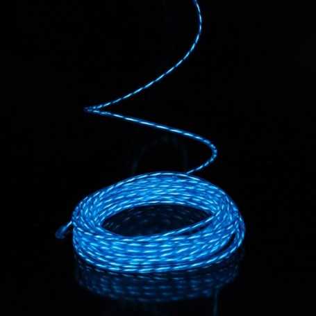 Kit cable luminoso pilas animadas azules 2m