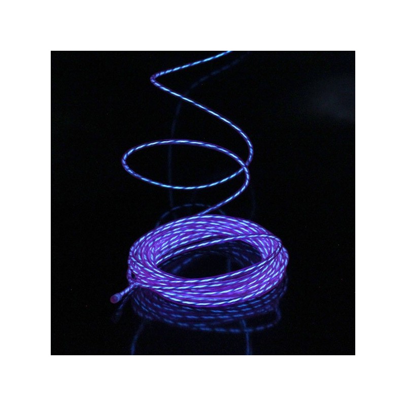 Kit cable luminoso animado morado 2m 220 voltios