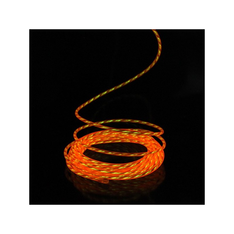 Kit el wire animated orange 2m battery-operated