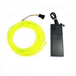 Fil lumineux piles vert citron