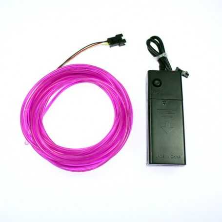 Cable luminoso pilas violeta