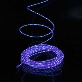 Animiertes Elektrolumineszenz-Drahtset violett 2m 220 Volt