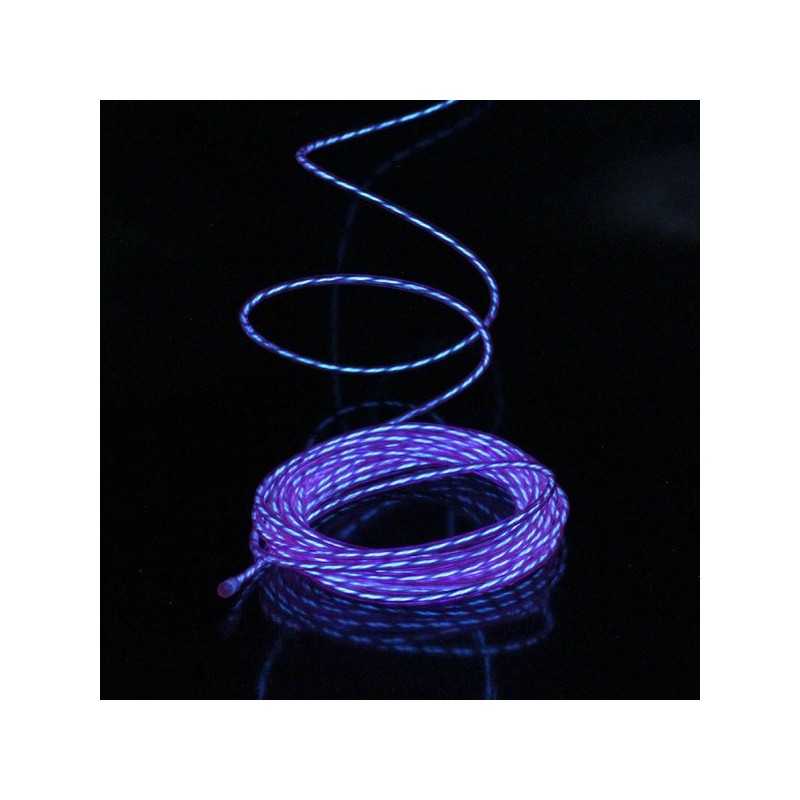 Kit cable luminoso animado morado 2m 220 voltios