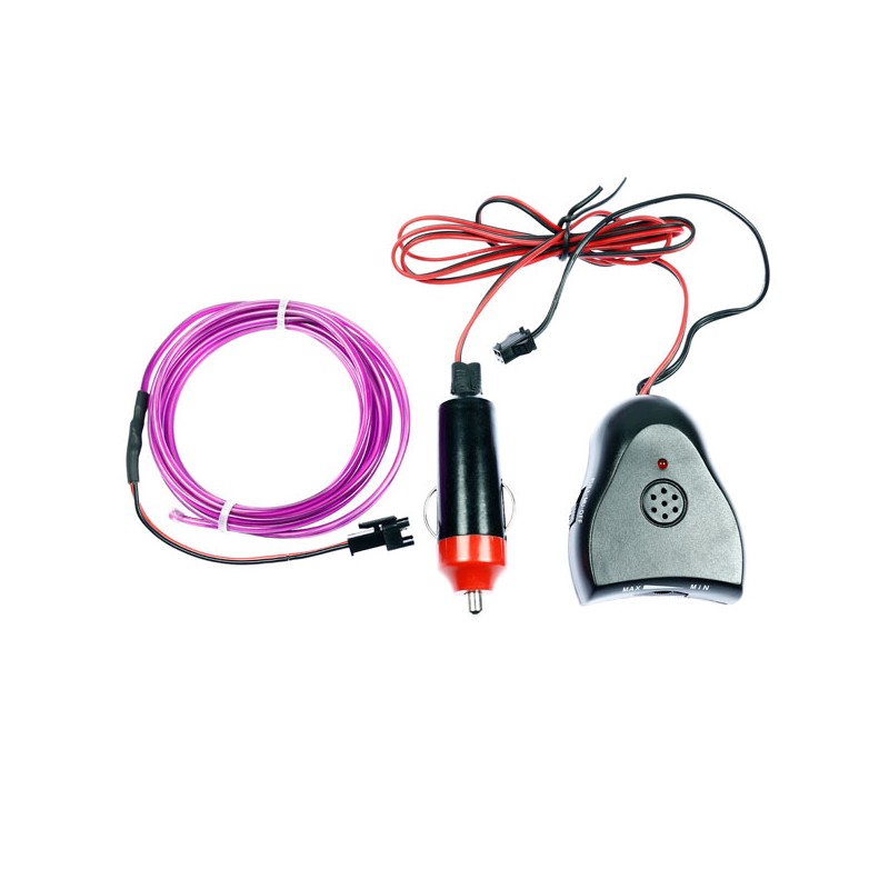 Flexible Neonröhre lila Autotuning + Soundsensor