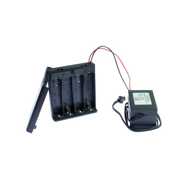 Invertidor funciona con pilas para cable luminoso 10m