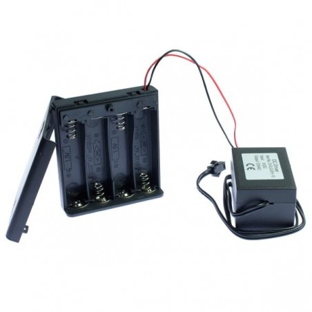 Invertidor funciona con pilas para cable luminoso 10m
