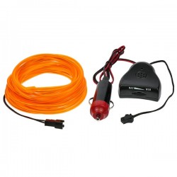 Neon flexible tuning auto orange + capteur de son - 5m - diam. 3mm