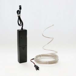 Flexibles Neonkabel 2m weiß batteriebetrieben mit Tonsensor