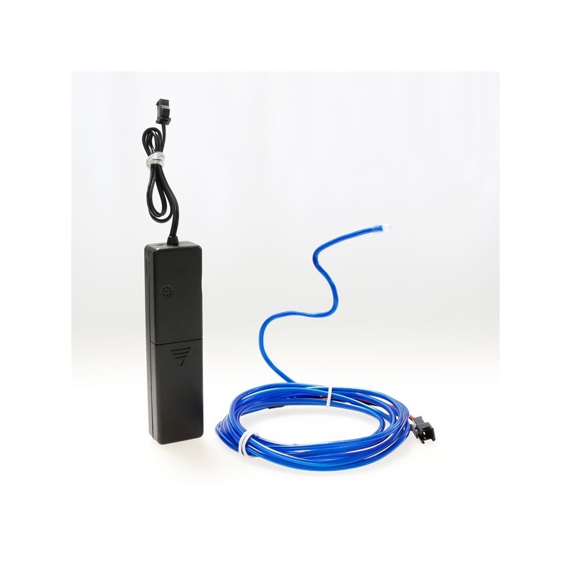 Flexibles Neonkabel 2m blau mit Batterien und Tonsensor
