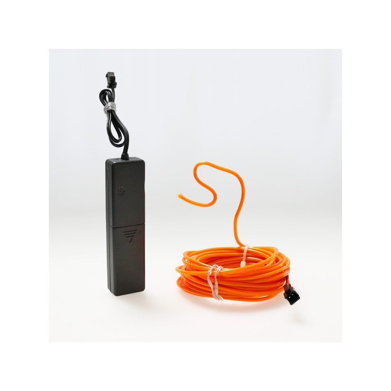El wire flexiforme 5m orange à piles avec capteur de son