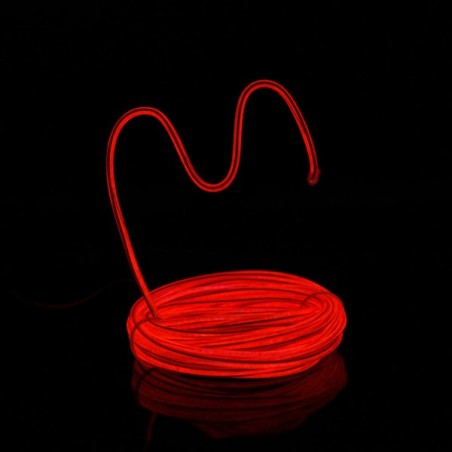 El wire flexiforme 5m rouge à piles avec capteur de son
