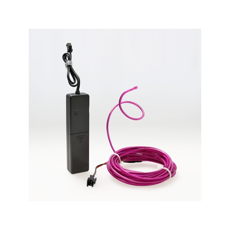 El wire flexiforme 5m violet à piles avec capteur de son