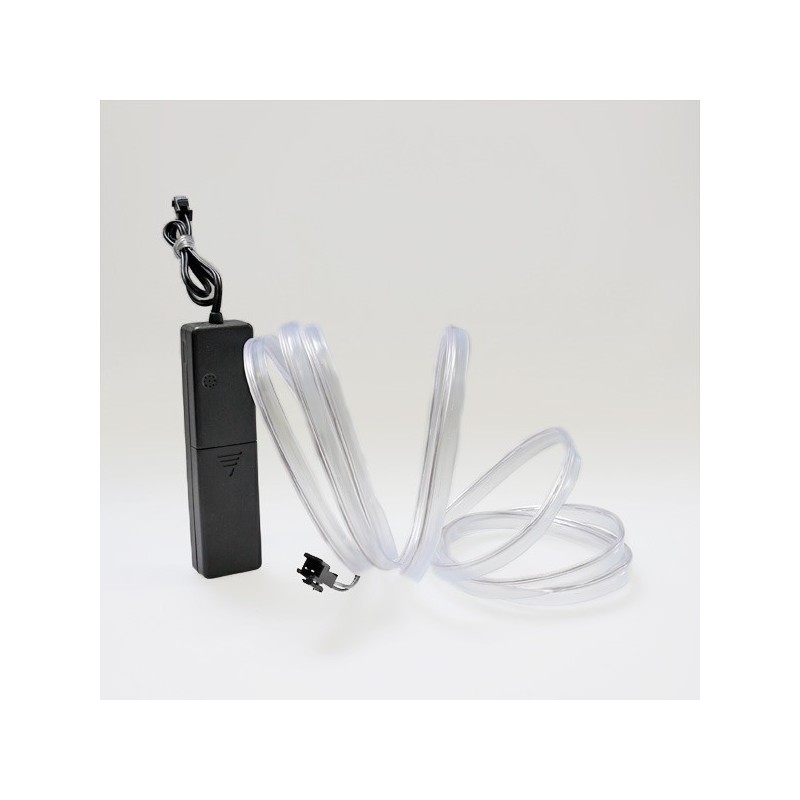 Cable luminoso bisel blanco a pilas de 2 m con sensor de sonido