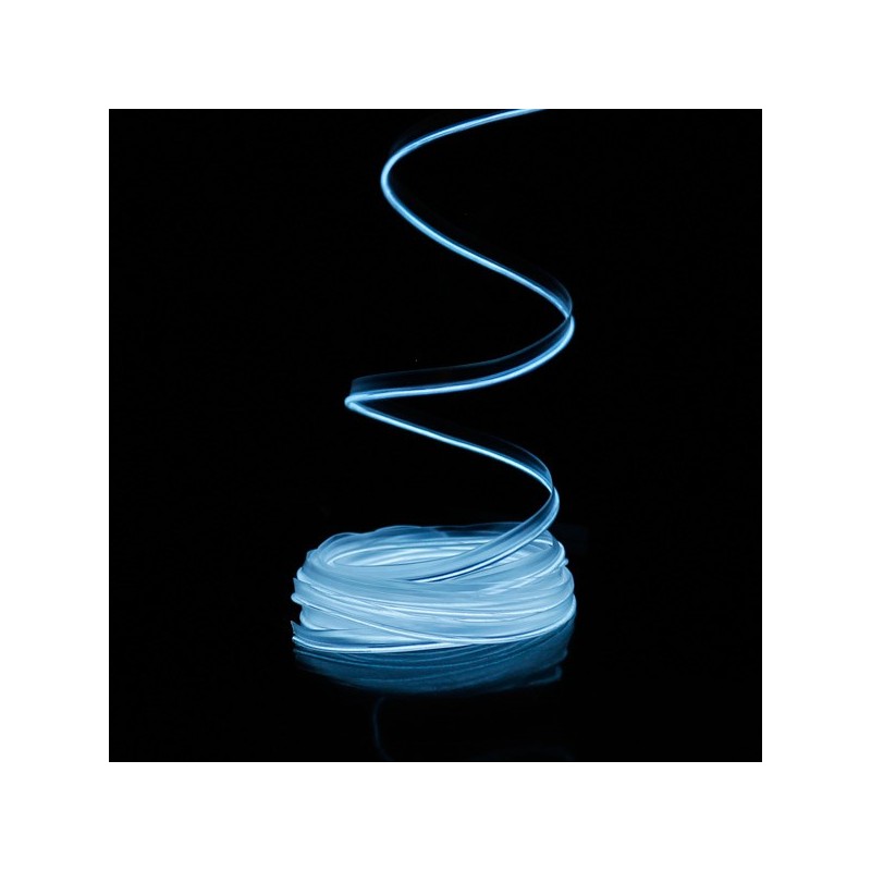 Cable luminoso bisel blanco a pilas de 2 m con sensor de sonido