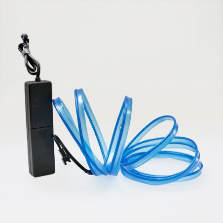 Cable luminoso bisel azul a pilas de 2 m con sensor de sonido