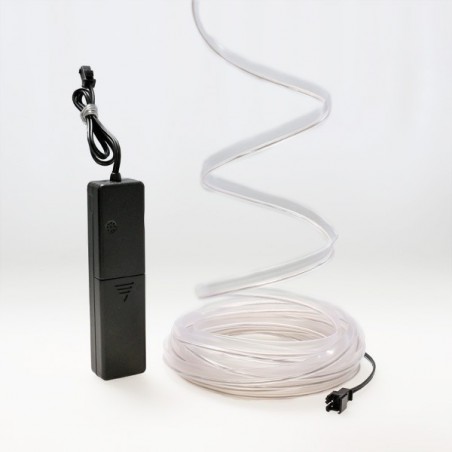 Cable cable luminoso para ropa blanco 5m con sensor de sonido caja de batería