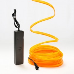 Wire sewable el wire orange 5m with sound sensor battery box