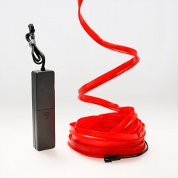 sewable el wire red wire 5m with sound sensor battery box