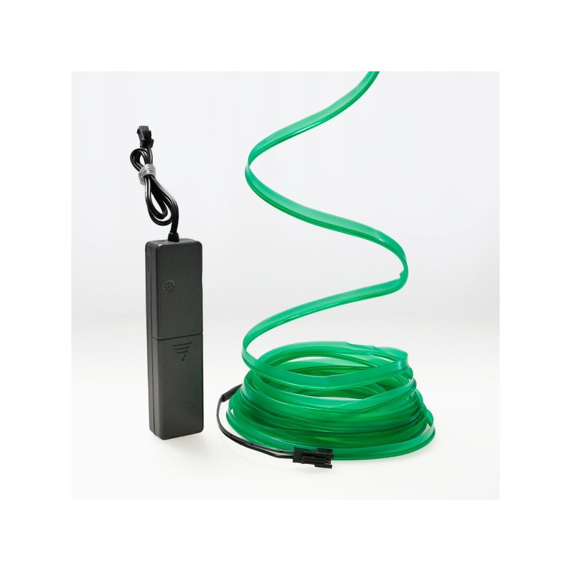 Wire sewable el wire green 5m with sound sensor battery box