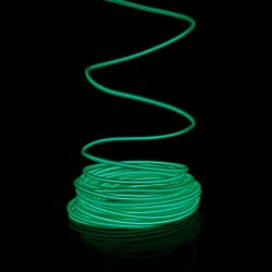 2m grünes Lichtkabel mit Batteriegehäuse und Tonsensor