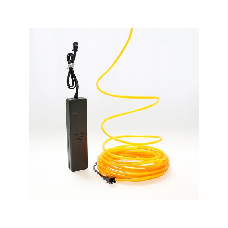 El wire gelb 5m mit Stromversorgung Batterien Tonabnehmer