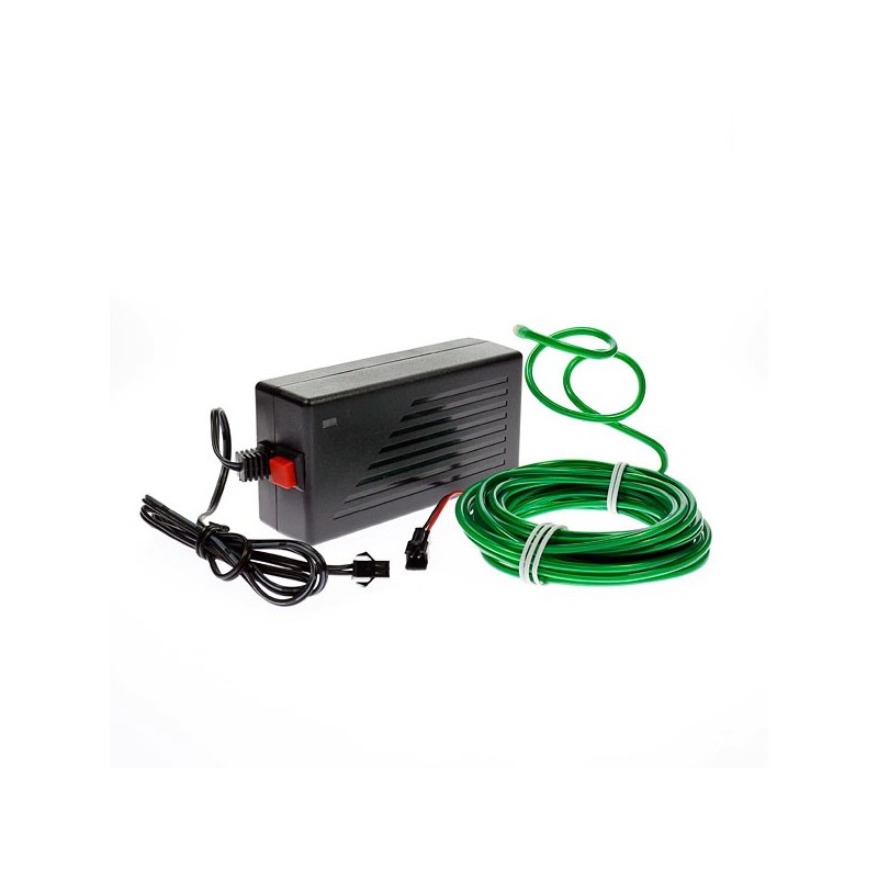 El wire 5m green flex home decor with inverter 220V + flashing