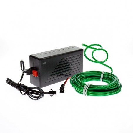 El wire 5m green flex home decor with inverter 220V + flashing