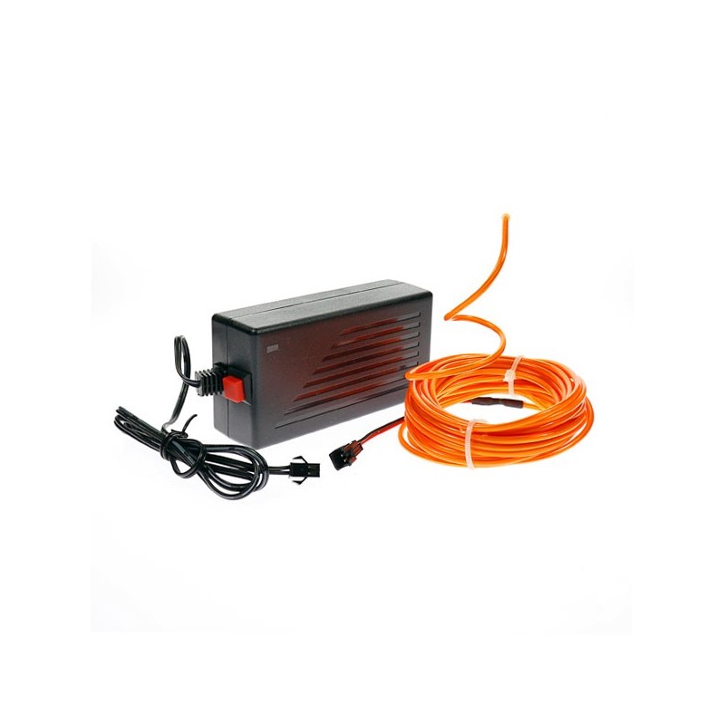 El wire 5m orange flex home decor with inverter 220V + flashing