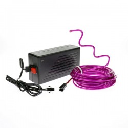 El wire 5m purple flex home decor with inverter 220V + flashing