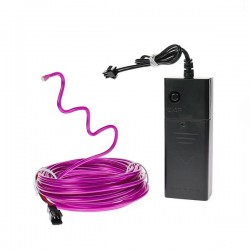 5m violette, flexible, batteriebetriebene Neonröhre für kreative Freizeitaktivitäten