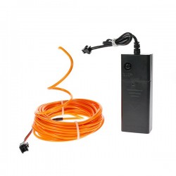 Néon loisir créatif flexiforme orange de 5m à piles