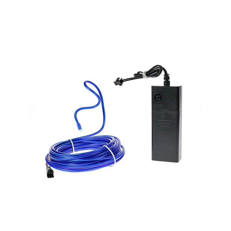 Cable luminoso flexiforme azul de 5 m a pilas actividad lúdica creativa