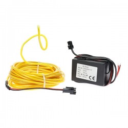 Néon tuning moto flexiforme jaune 12 volts de 5m