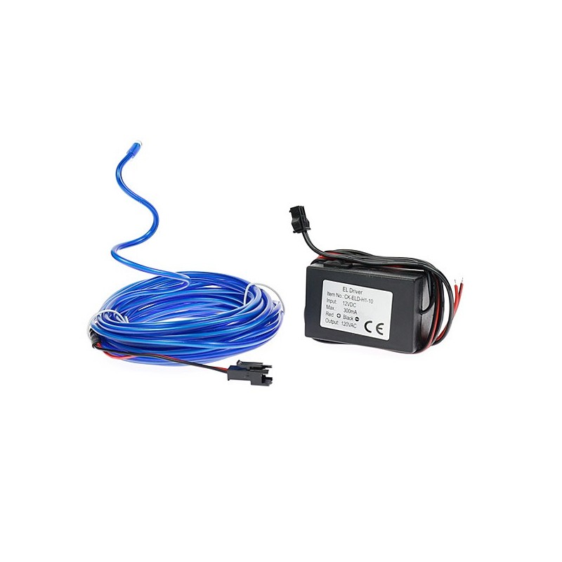 Néon tuning auto flexiforme bleu 12 volts de 5m