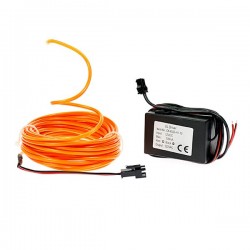 Néon tuning auto flexiforme orange 12 volts de 5m