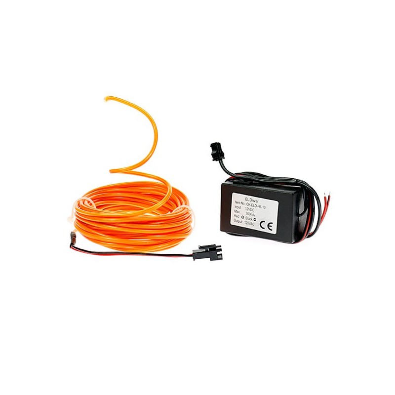El wire tuning auto flex orange 12 volts 5m