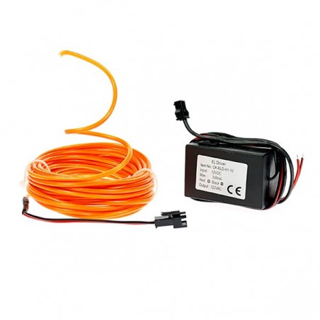 El wire tuning auto flex orange 12 volts 5m