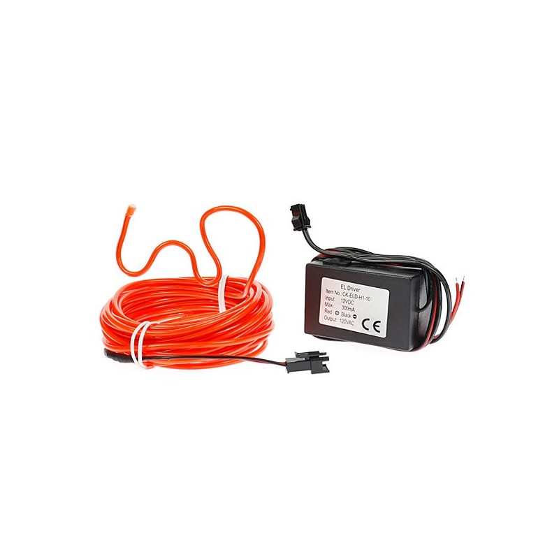 El wire tuning auto flex red 12 volts 5m
