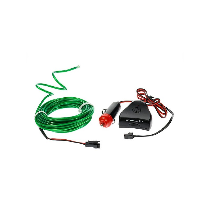 Néon flexiforme vert 5m tuning auto avec capteur de son