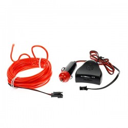 Néon flexiforme rouge 5m tuning auto avec capteur de son