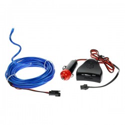 Bendable el wire blue 5m tuning car with sound sensor