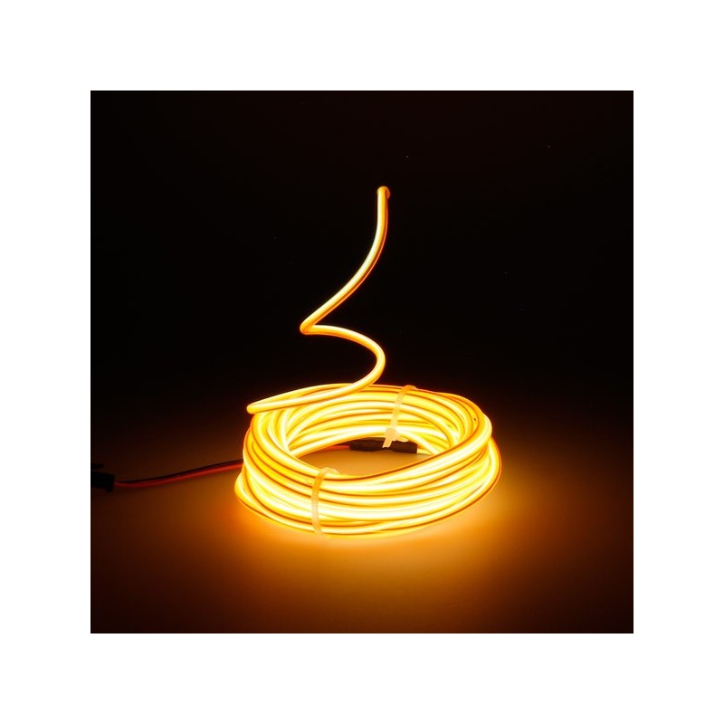 Cable luz moldeable naranja 5m. Mantén la forma dada