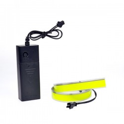 Flexibles grünes Leuchtband mit Batterien