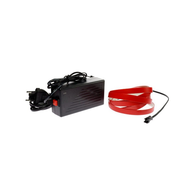 Elektrolumineszierendes Band rosa Kit 220V 2m + Blinklicht