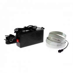 Bande électroluminescente bleue kit 220V de 2m + clignotement