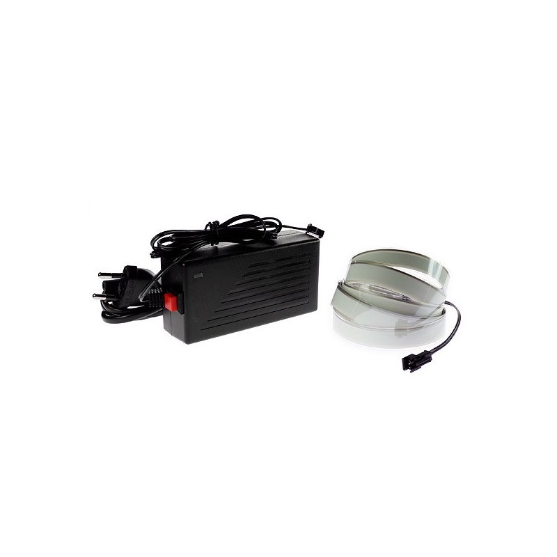 Blaues Elektrolumineszenzband 220V Kit 2m + Blinklicht