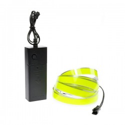 Flexibles Leuchtband grün Partydeko 2m mit Batterien
