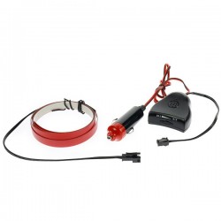 Lichtband rosa Autotuning 12V von 1m Soundsensor